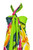 Arpela Tropical Plumeria - Hand-Painted Plumeria Sarong on Green Background, Crafted with Top-Quality Rayon