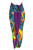 Arpela Tropical Elegance - Hand-Painted Heliconia Flower Sarong on Purple Background, Crafted with Top-Quality Rayon