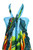 Arpela Tropical Elegance - Hand-Painted Heliconia Flower Sarong on Turquoise Background, Crafted with Top-Quality Rayon