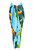 Arpela Tropical Elegance - Hand-Painted Heliconia Flower Sarong on Turquoise Background, Crafted with Top-Quality Rayon