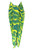 Arpela Cloudy Serenity -  Hand-Drawn Mega Mendung Clouds Sarongs in Green, Crafted with Top-Quality Rayon