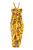 Arpela Cloudy Serenity -  Hand-Drawn Mega Mendung Clouds Sarongs in Yellow, Crafted with Top-Quality Rayon