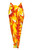 Arpela Sunny Paradise - Hand Drawn Plumeria and Monstera Sarong in Red and Yellow, Crafted with Top-Quality Rayon