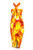 Arpela Sunny Paradise - Hand Drawn Plumeria and Monstera Sarong in Red and Yellow, Crafted with Top-Quality Rayon