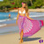 1 World Sarongs Mandala 6 in Pink and Grey