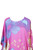 1 World Sarongs Poncho in Floral Motif in Turquoise and Yellow
