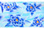 Men Blue Floral Motif in Turquoise Background 1WW