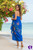 Vibrant Royal Blue Beach Pareo/Sarong with Embroidery Vibrant Royal Blue Beach Pareo/Sarong with Embroidery