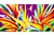 Men Bird of Paradise Flowers in Purple Background
