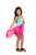 Girls Dragonfly Half Sarong in Pink
