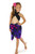 Girls Floral Half Sarong "Summer Romance" Pink and Purple - Fringeless Sarong