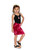 Girls Maroon Smoked Half Sarong