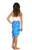 Girls Half Sarong "Turquoise Blue" Smoked