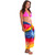 Plus Sized Sarong Tie Dye "Diamond Rainbow" Fringeless
