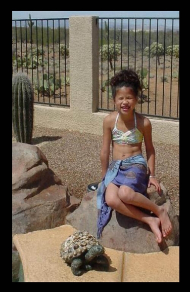 Lexie by the Pool in a Baliku Half Sarong