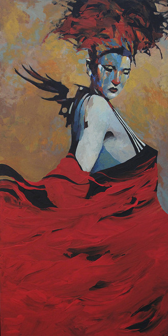 6" x 12" canvas giclee reproduction on wood panel  (sides painted black on wood panel)

suitable for hanging or free standing.  Signed, Titled and Dated on back.
