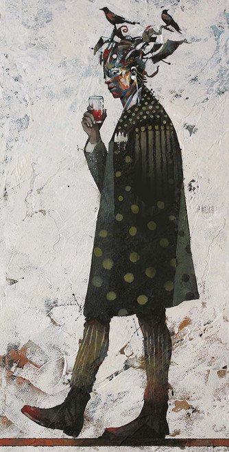 6" x 12" canvas giclee reproduction on wood panel  (sides painted black on wood panel)

suitable for hanging or free standing.  Signed, Titled and Dated on back.
