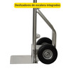 Carretilla de mano de aluminio con respaldo alto para barriles