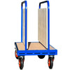 Carro de plataforma con 2 laterales de madera ajustables