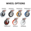 Platform Truck or Cage Trolley with Deadman Brake - Wheel options