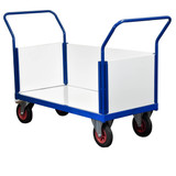 Carro de plataforma con 3 lados plásticos