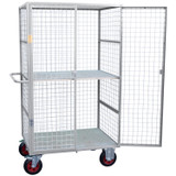 Jaula para paquetes de sala de correo de hospital de seguridad completa con un estante Jaula para paquetes de sala de correo de hospital de seguridad completa con un estante