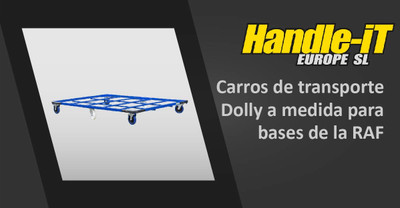Carros de transporte Dolly a medida para bases de la RAF (Real Fuerza Aérea del Reino Unido)