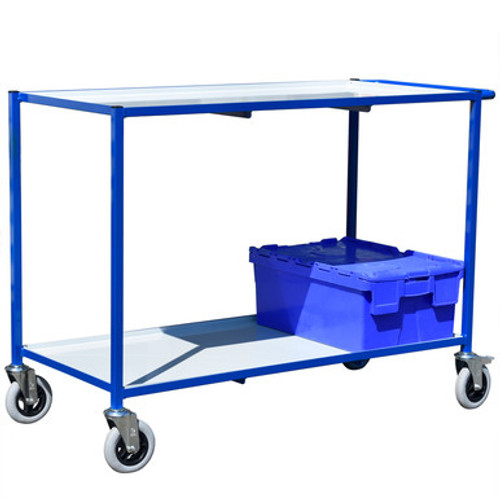 Industrial Table Trolley with Sheet Steel Shelves