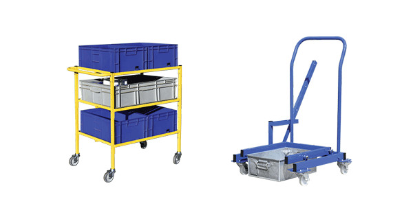 Carros para picking, cajas y bandejas de carga