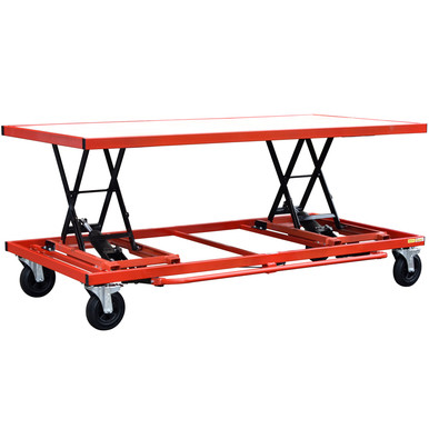 Mesa de trabajo con carro de altura regulable
