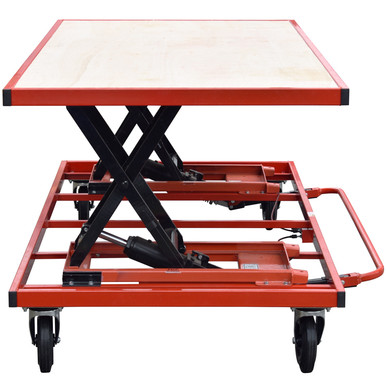 Mesa de trabajo con carro de altura regulable