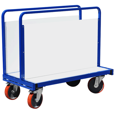 Carro de transporte ajustable de doble cara con laterales de plástico