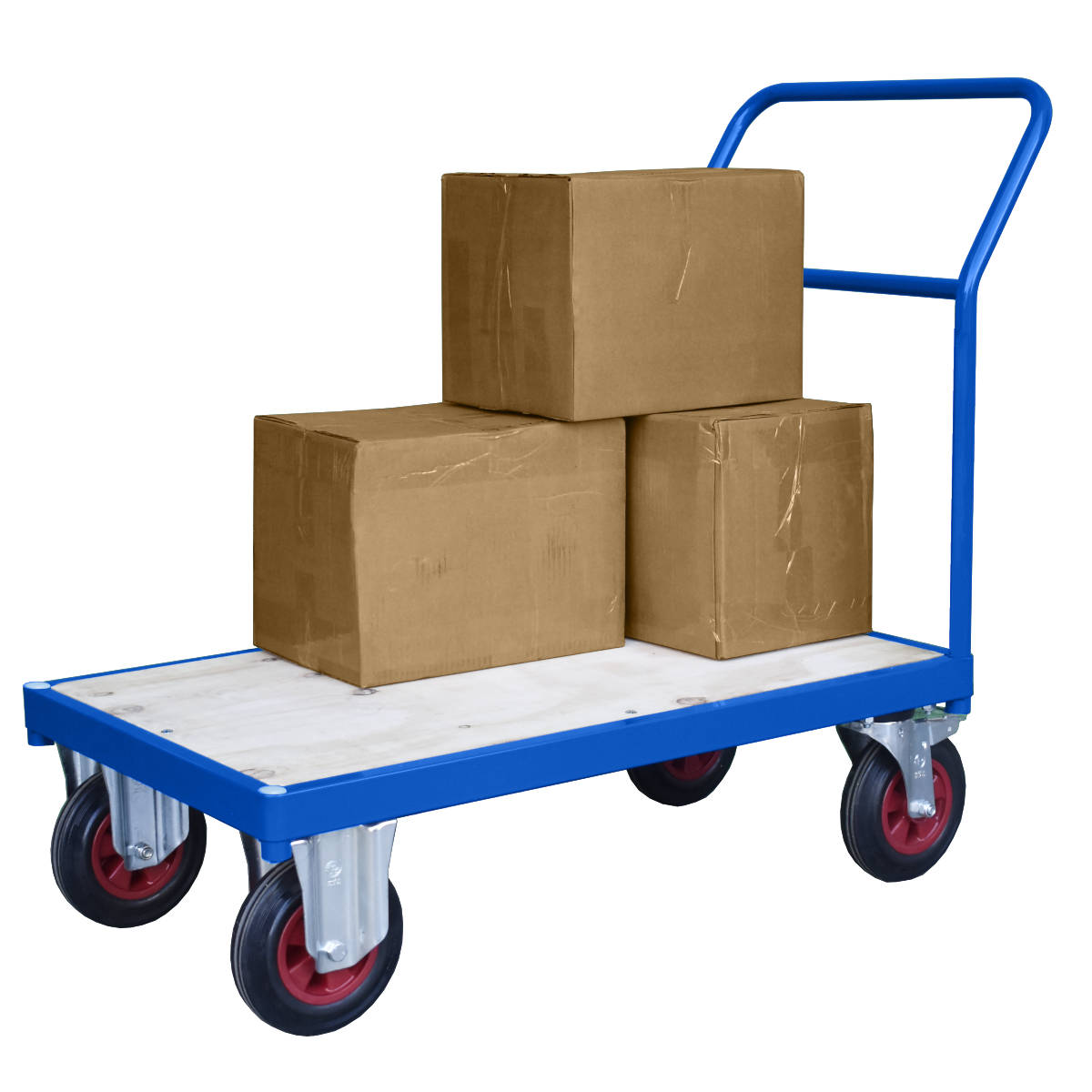 Flatbed Trolley Cart with plywood base treated with scratch resistant epoxy Flatbed Trolley Cart with plywood base treated with scratch resistant epoxy