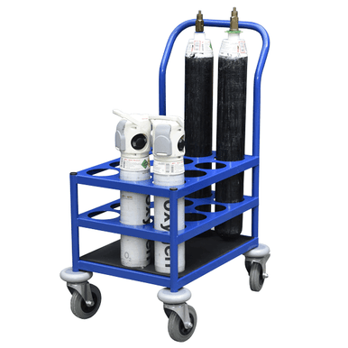Oxygen Cylinder Trolley with Oxygen Cylinders