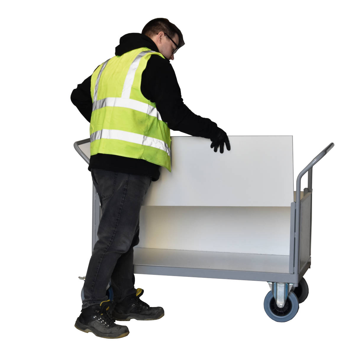 Camión de plataforma hospitalaria con laterales desmontables