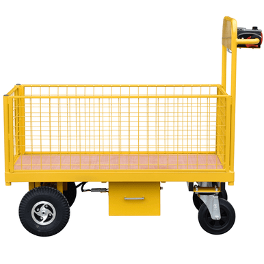 Carro plataforma motorizada y paneles laterales de malla extraíbles (1200 mm x 600 mm)