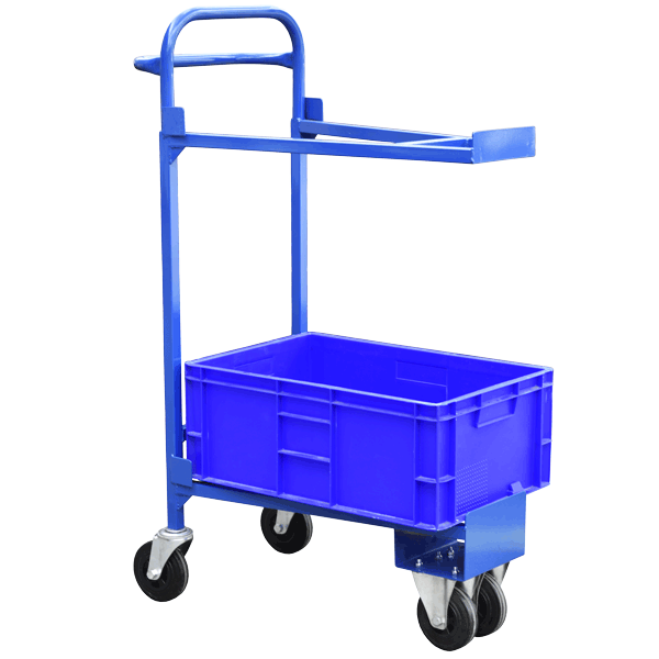 Un carro apilable para cajas de la sala de correo