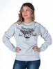 Mornings Are Bull Print Junior Crew Neck (Ash)
