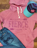 Fierce Print Junior Fit Hooded Sweatshirt (Fuchsia)