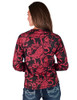 Black & Red Paisley Stretch Midweight Jersey Long Sleeve Baseball Tee