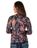 Navy & Gold Paisley Stretch Midweight Jersey Long Sleeve Baseball Tee