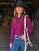 Pullover Button Up (Burgundy Fleece Heavy Weight Medium Stretch)