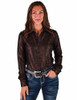 Pullover Button Up (Cocoa Brown Shimmer Medium Weight and Medium Stretch)