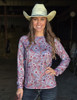 Long Sleeve Jersey (Gray Paisley Medium Weight Medium Stretch)