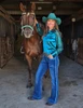 Pull-On Turquoise Hurricane Trouser