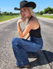 Dark Wide Leg Trouser