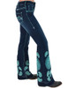 Turquoise Paisley Bling Trouser