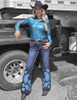 Turquoise Paisley Bling Trouser