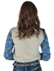 Blue Paisley & Cream Retro Pullover Button Up Lightweight Low Stretch
