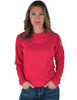 Red Long Sleeve Cooling Breathe Tee Lightweight High Stretch